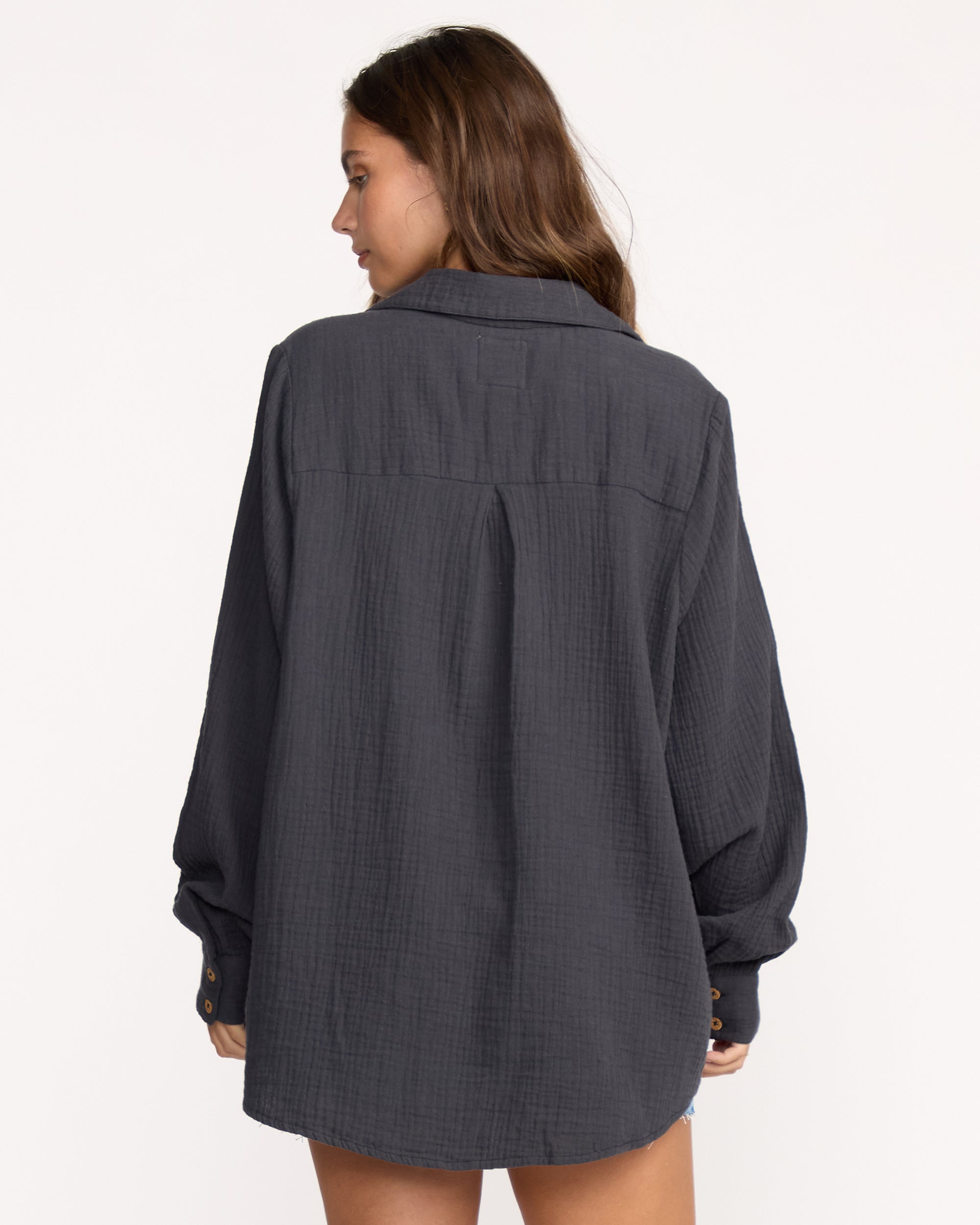Sweet Swell Long Sleeve Shirt - Black Sands - Image 5