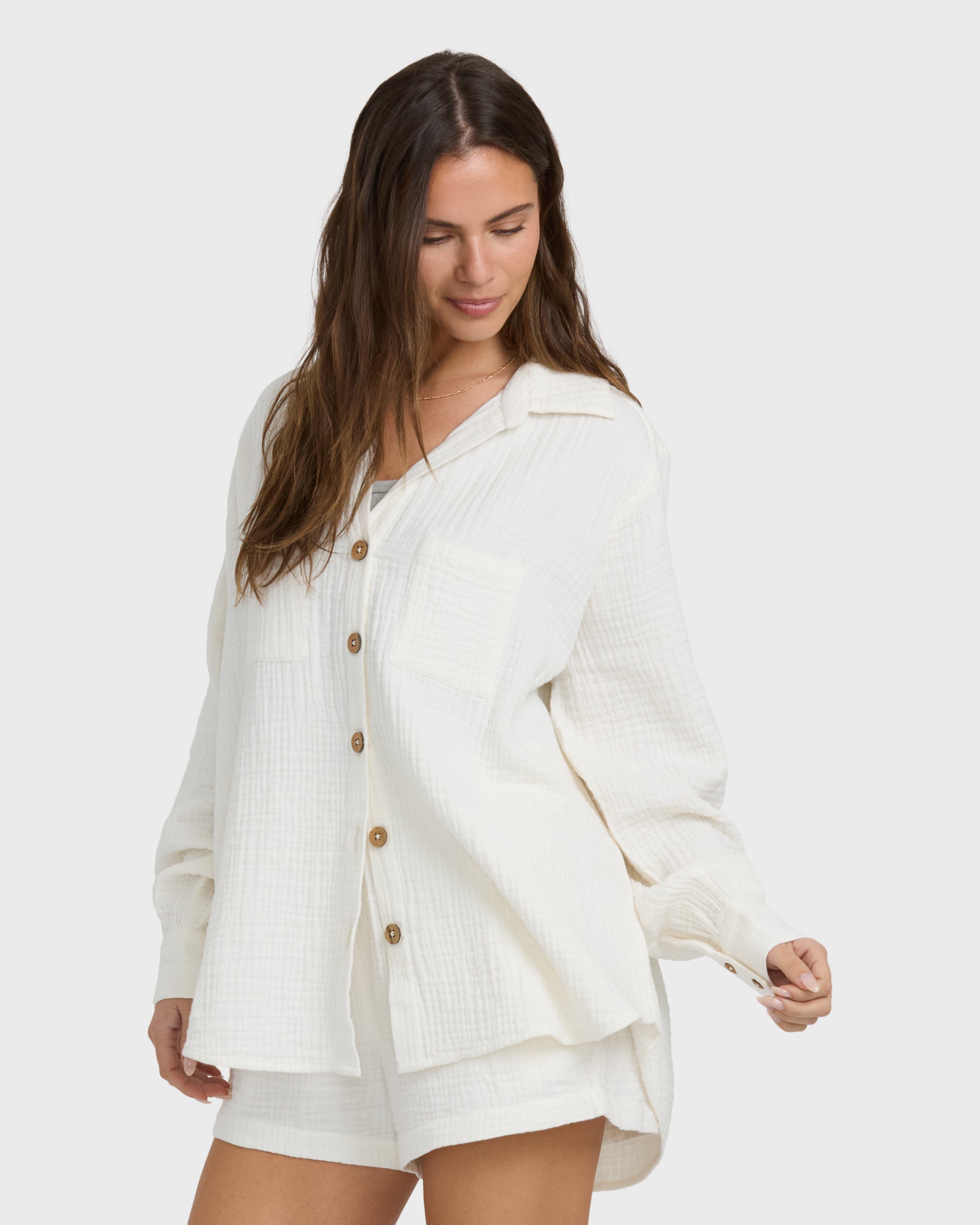 Sweet Swell Long Sleeve Shirt - Salt Crystal - Image 4