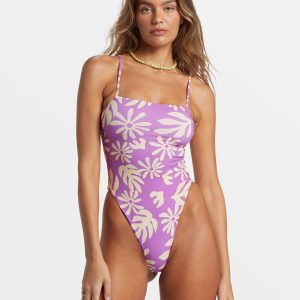 Deep Sea Daisy One Piece Swimsuit - Bright Orchid
