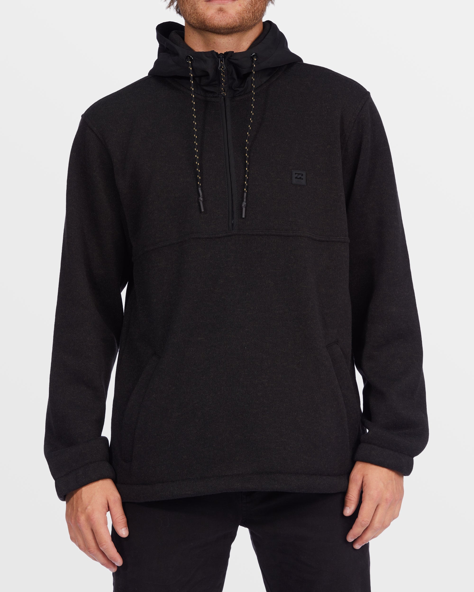 A/Div Boundary Hooded Half-Zip Pullover - Black Heather - Image 3