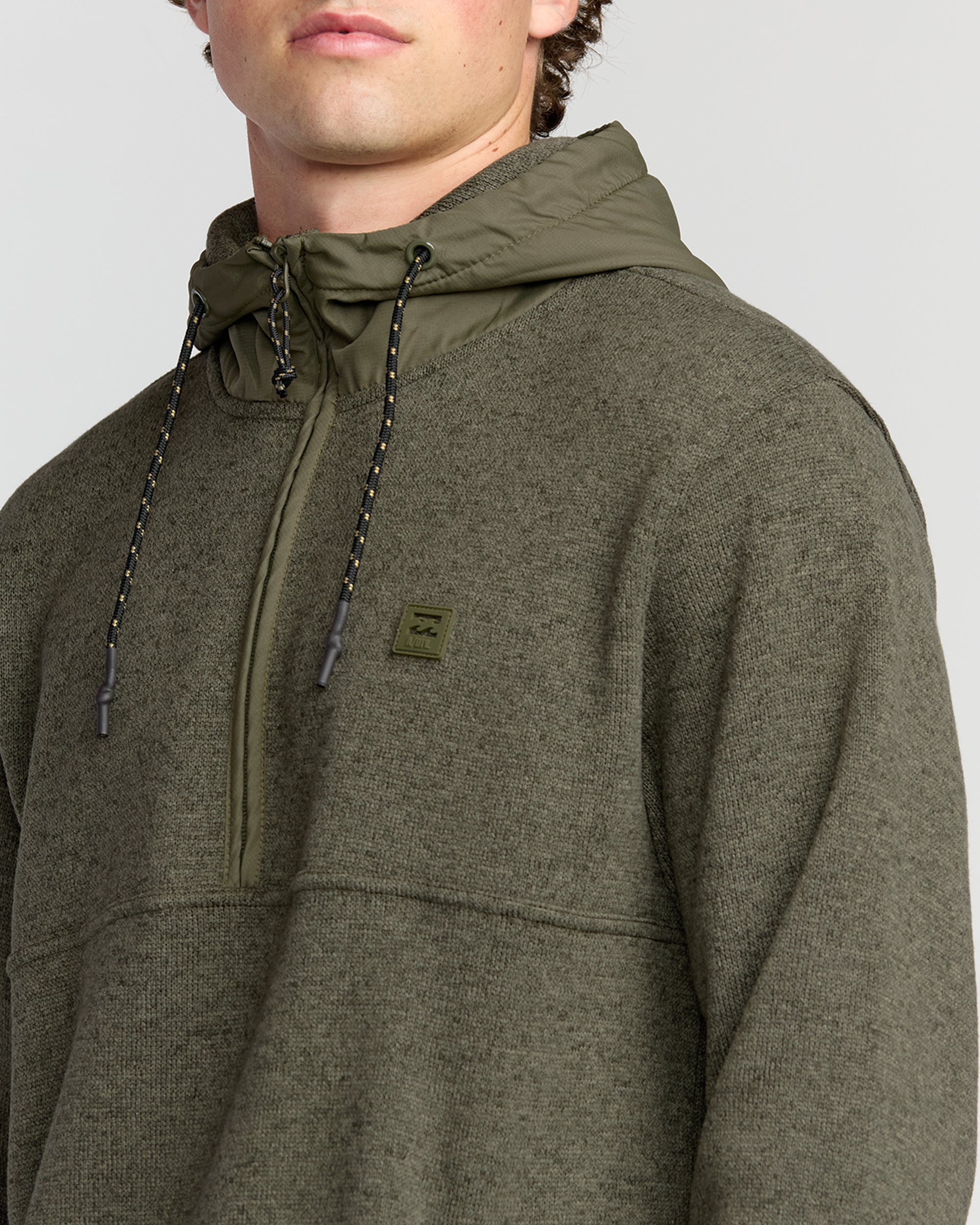 A/Div Boundary Hooded Half-Zip Pullover - Military Heather - Image 2