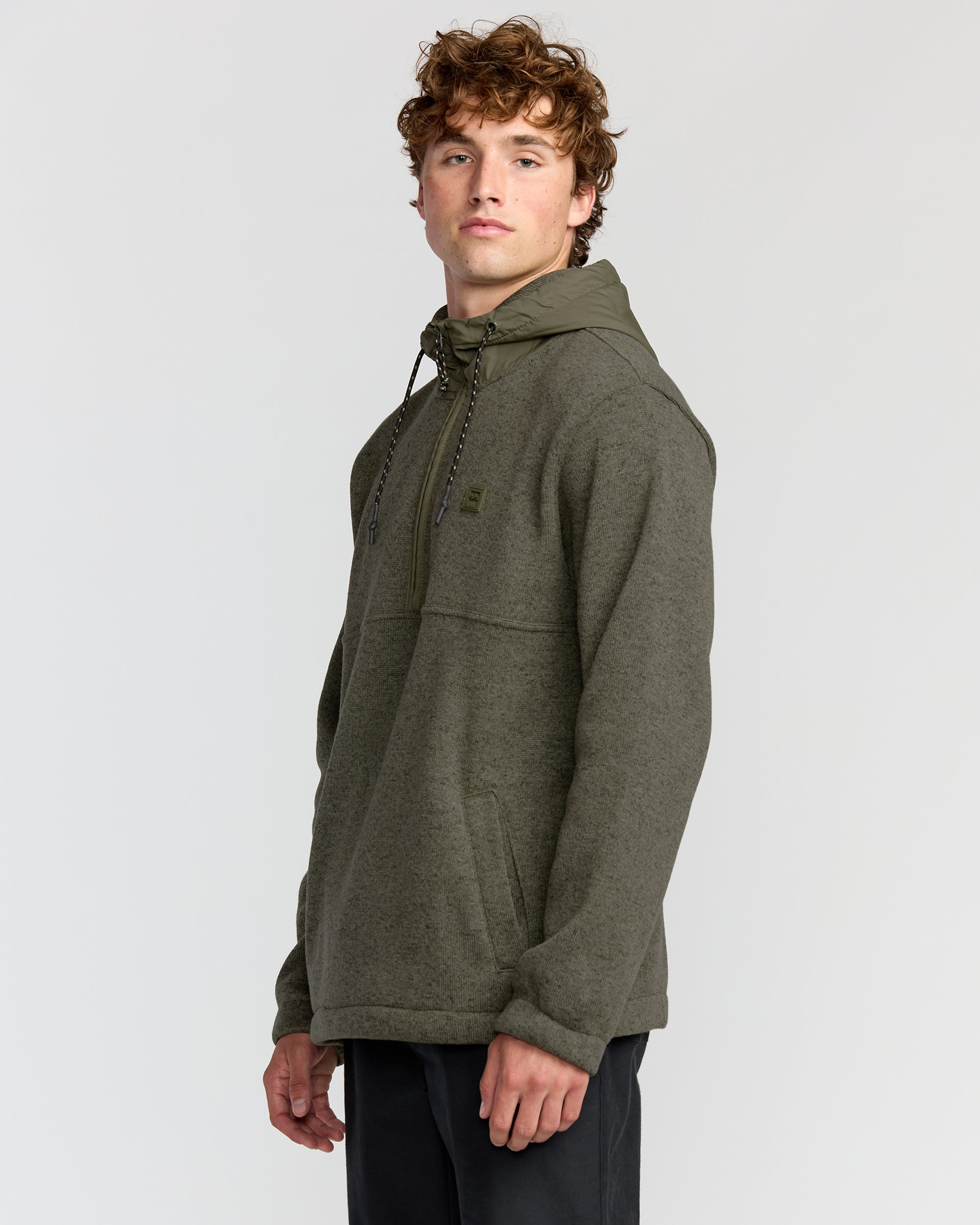 A/Div Boundary Hooded Half-Zip Pullover - Military Heather - Image 4