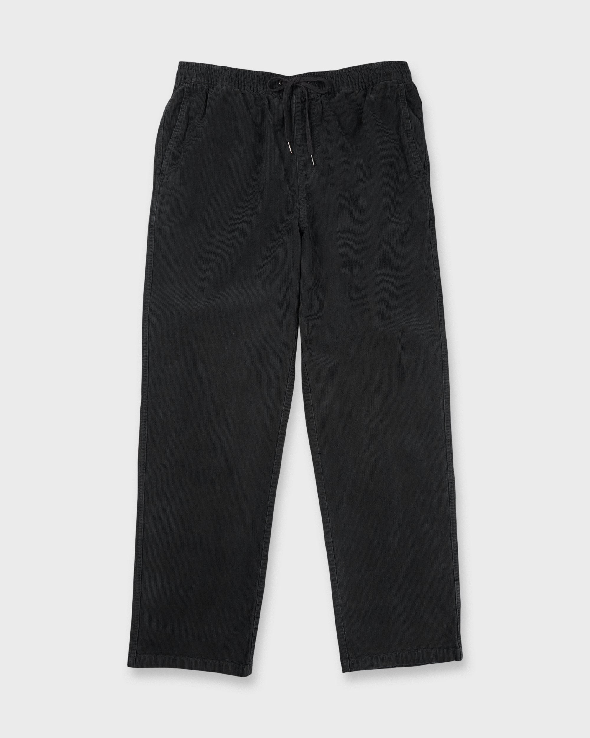 Larry Elastic Waist Corduroy Pants - Washed Black