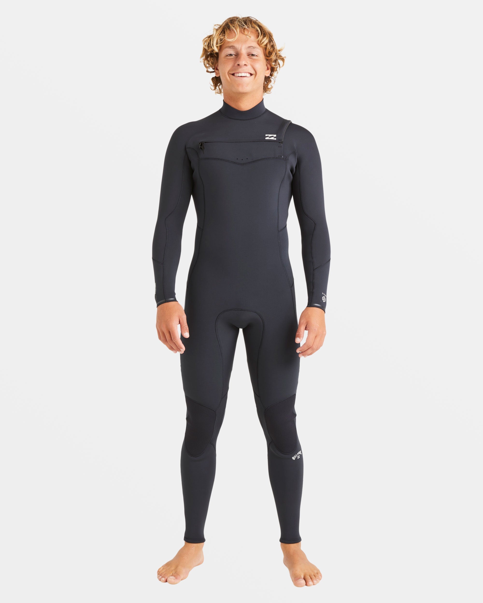 4/3mm Absolute Natural Upcycler GBS Chest Zip Wetsuit - Black