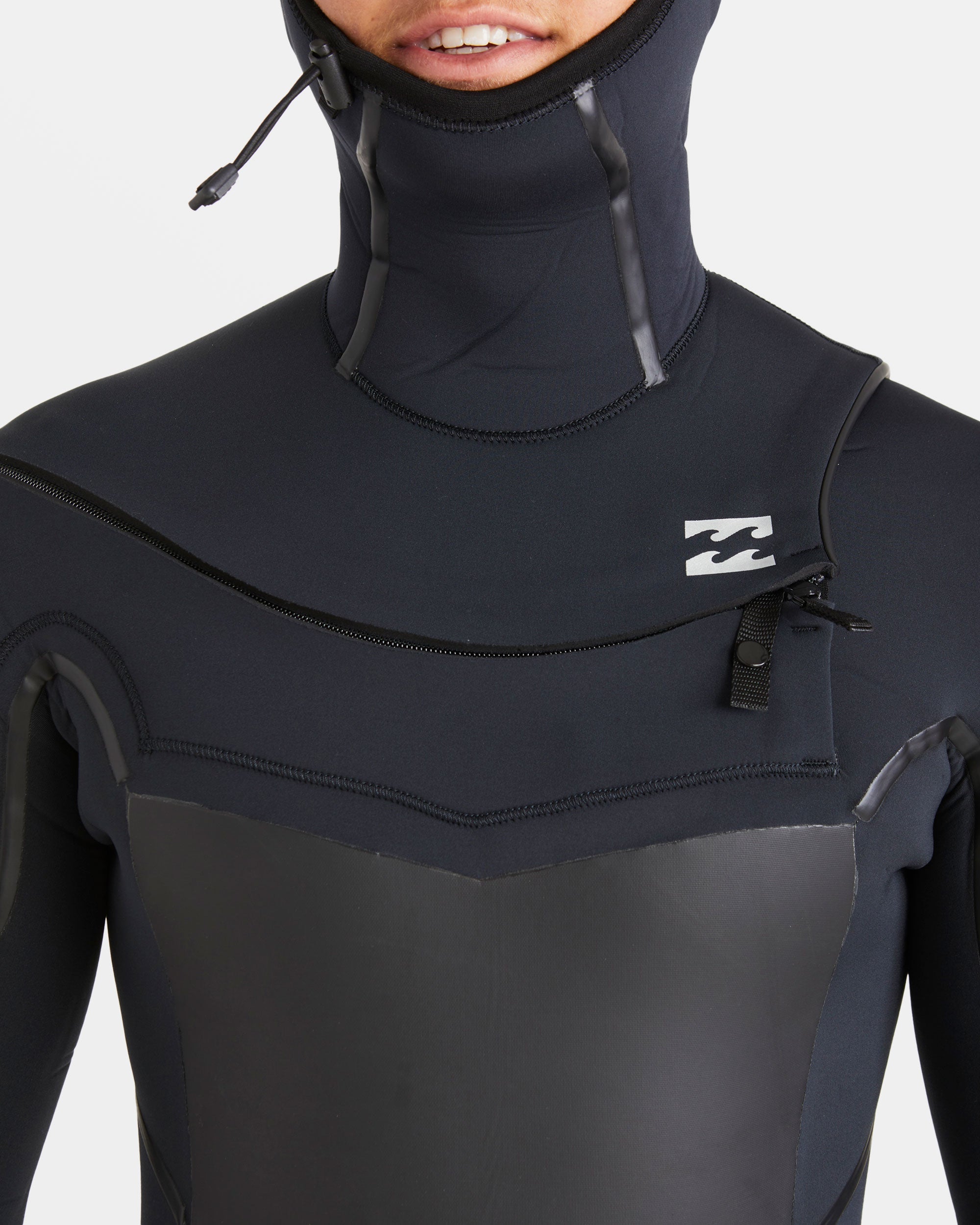 5/4mm Absolute Natural+ Upcycler Welded Chest Zip Hooded Wetsuit - Black - Image 8