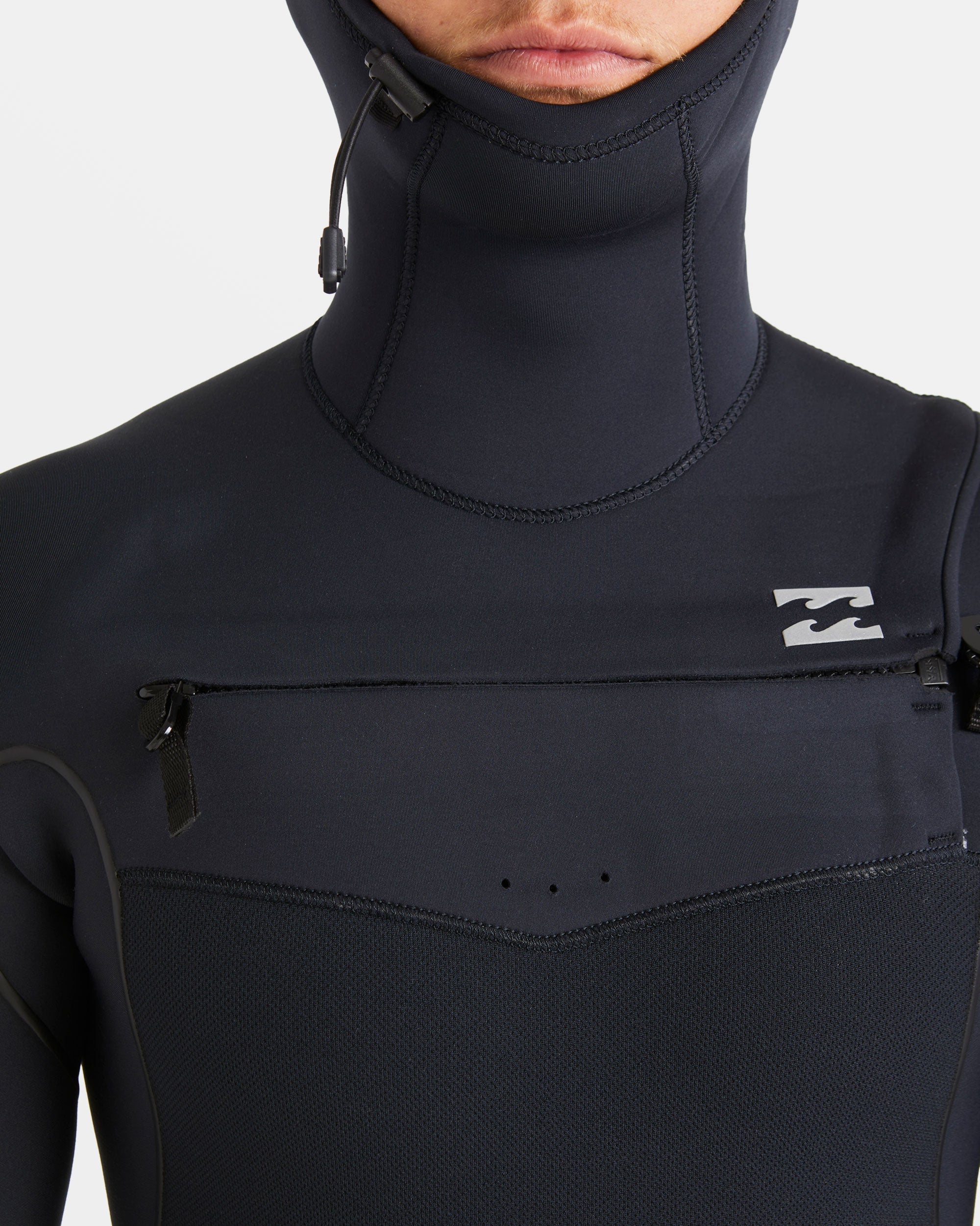 6/5mm Furnace Natural Upcycler Welded Chest Zip Wetsuit - Black - Image 3