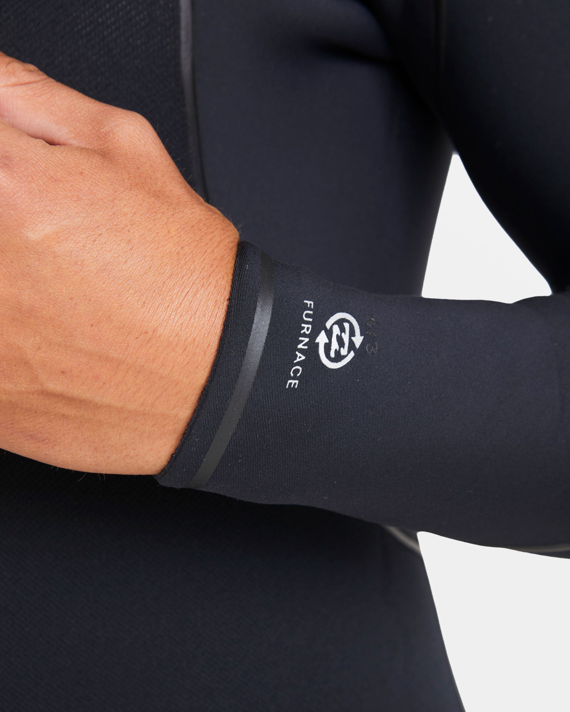6/5mm Furnace Natural Upcycler Welded Chest Zip Wetsuit - Black - Image 5