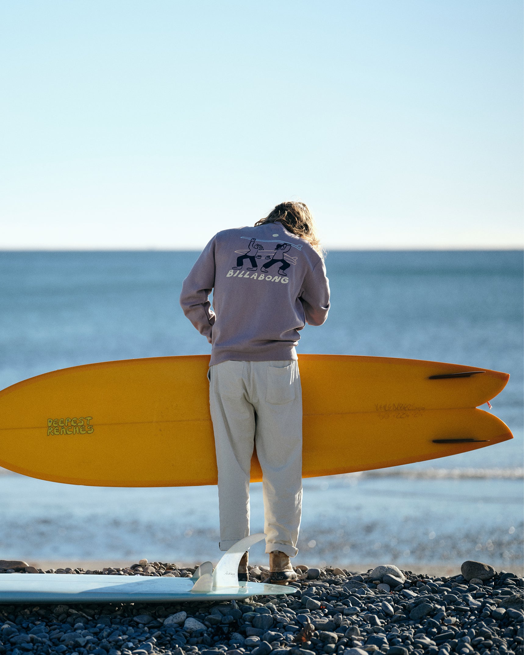 Split The Peak Crewneck Sweatshirt - Purple Ash - Image 3