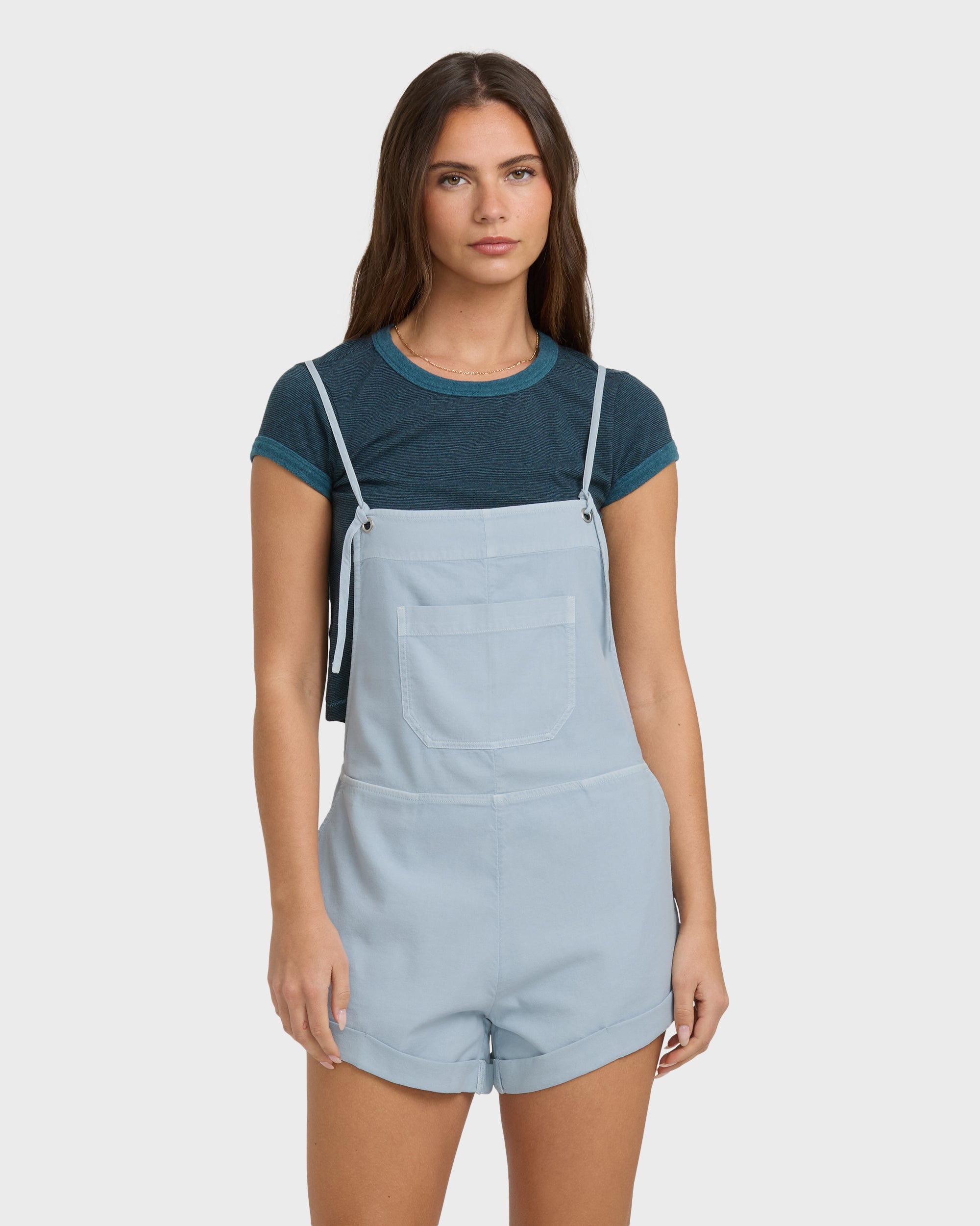 Wild Pursuit Romper - Washed Chambray