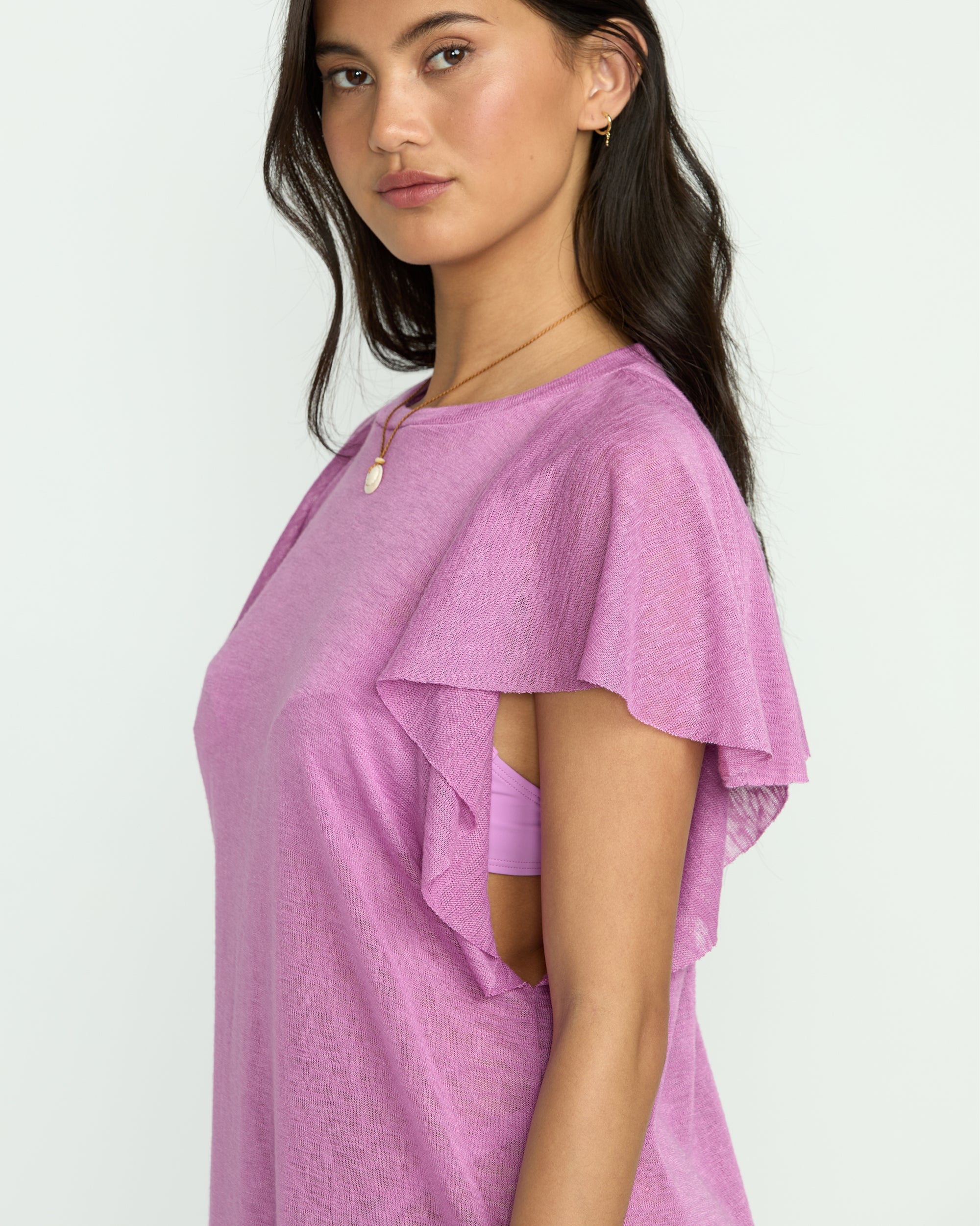 Out For Waves Coverup Dress - Bright Rose - Image 5