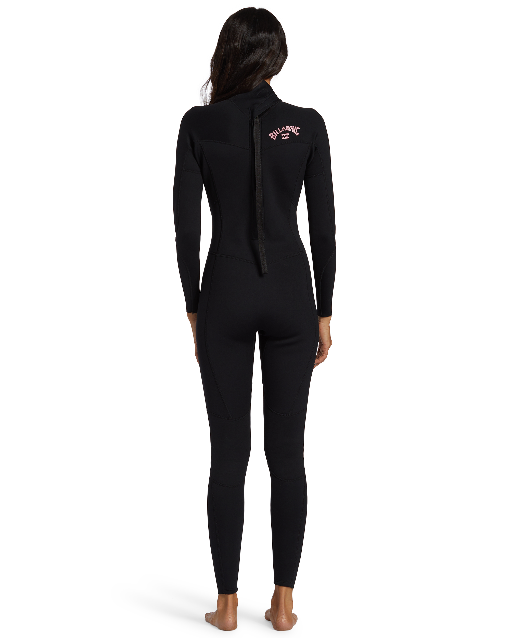 3/2mm Foil Flatlock Back Zip Wetsuit - Black - Image 6