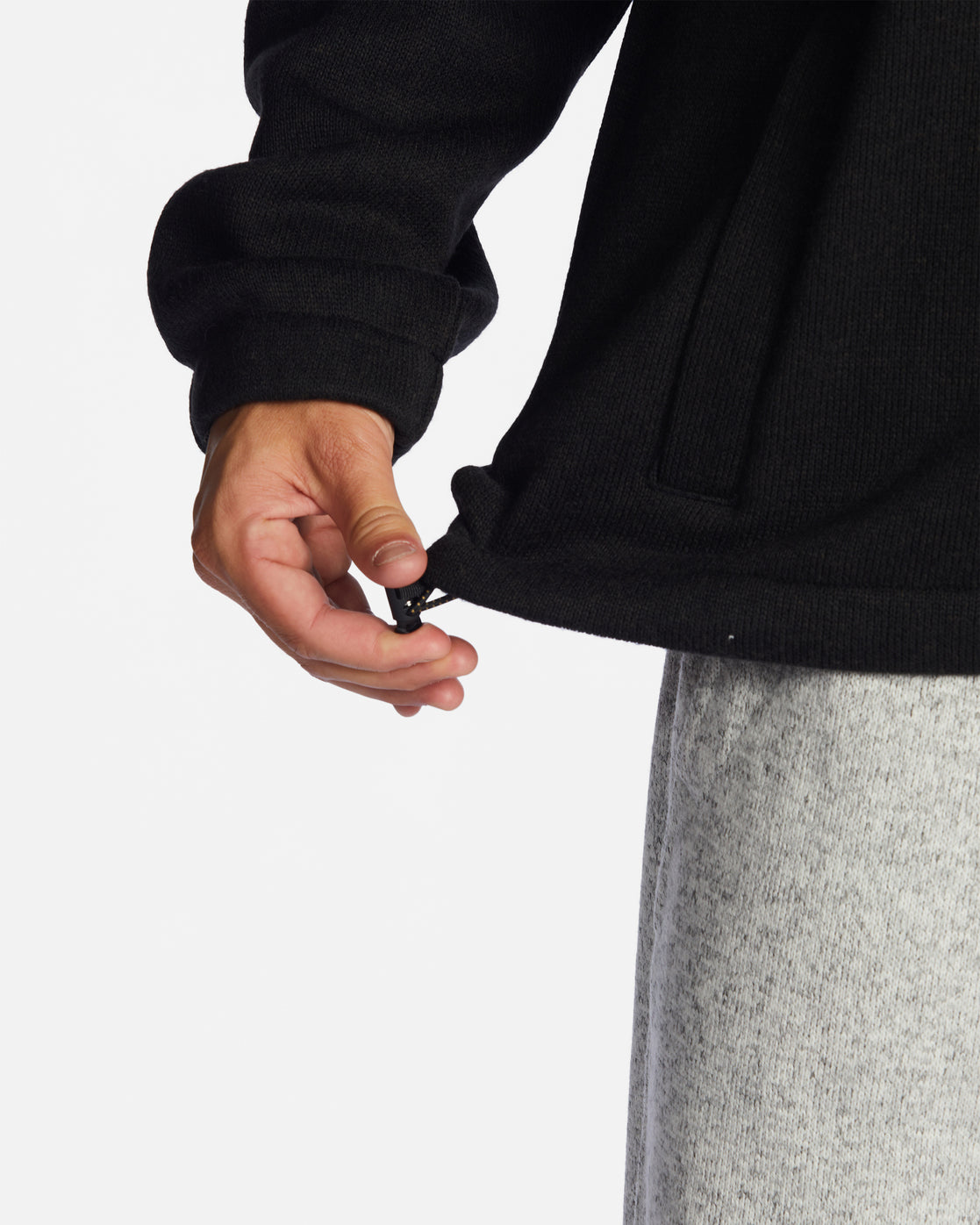 A/Div Boundary Hooded Half-Zip Pullover - Black Heather - Image 5