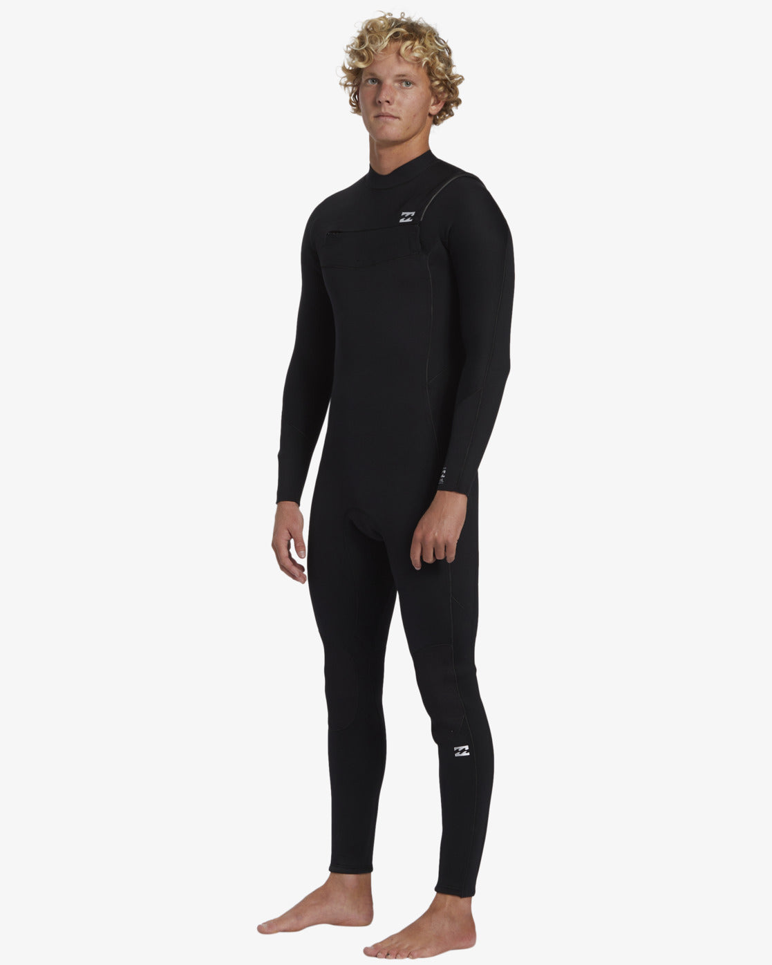 3/2mm Foil GBS Chest Zip Wetsuit - Black - Image 5