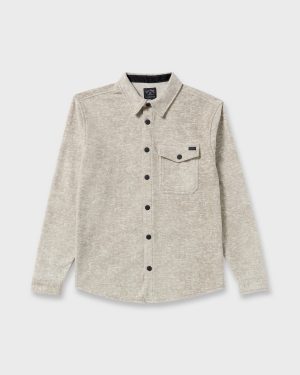 Furnace Long Sleeve Flannel Shirt - Gravel