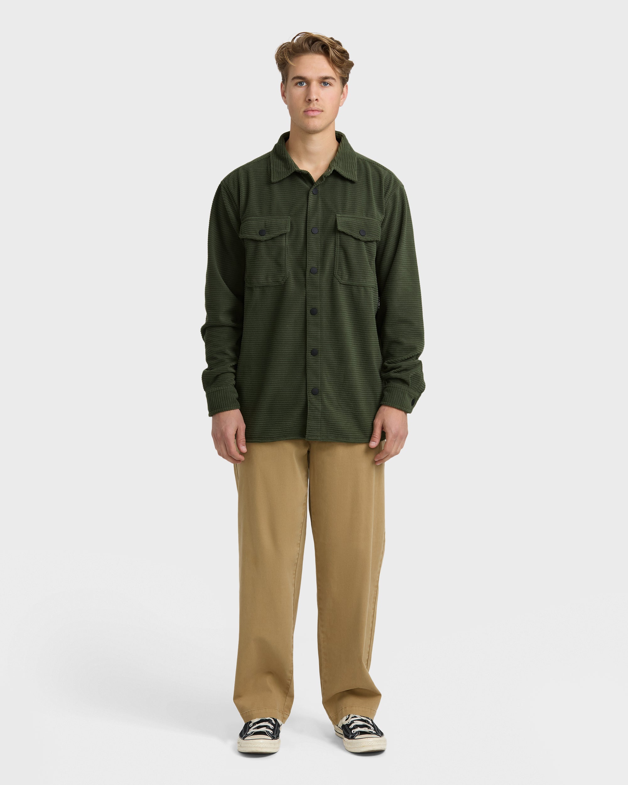 Ridge Flannel Shirt - Fatigue - Image 3