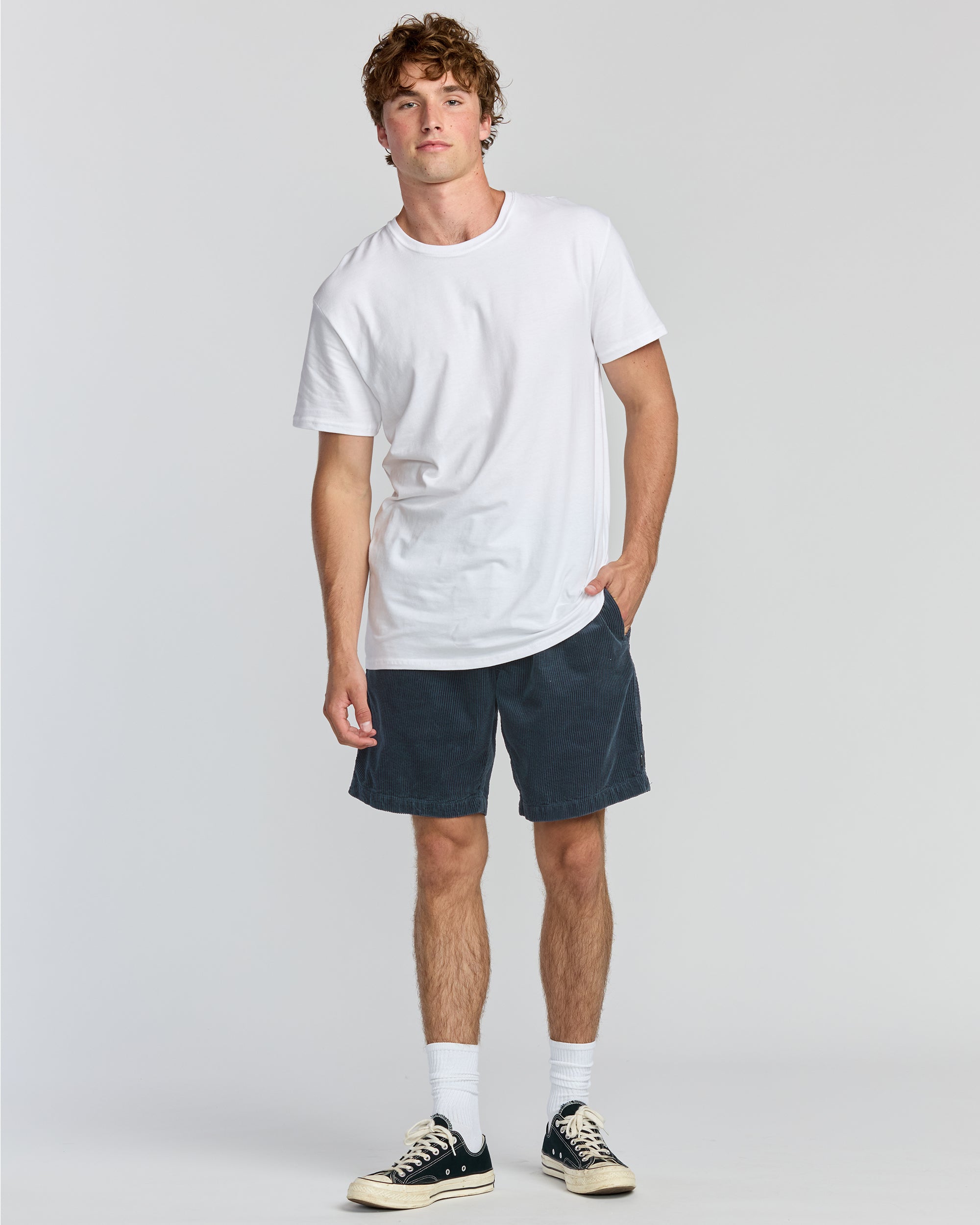 Larry Laybacks 19 Cord Shorts - Midnight Blue - Image 4