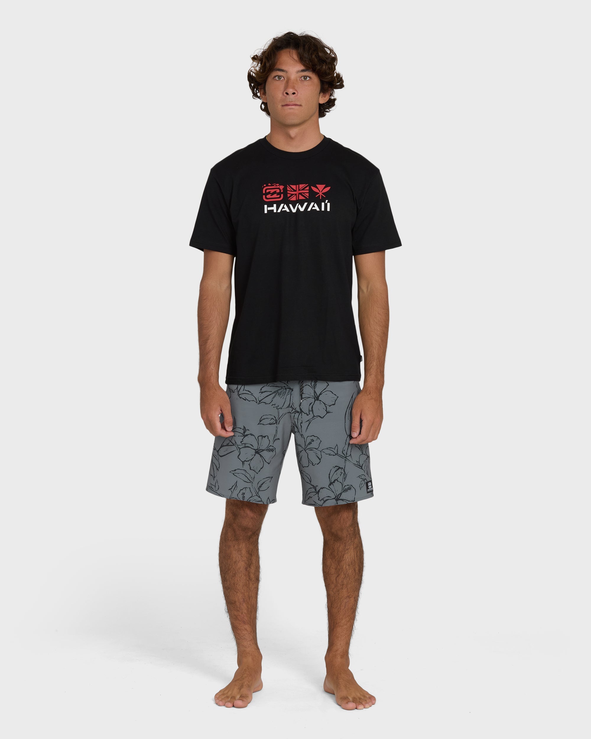 Kahili Hawaii Regular Short Sleeve Tee - Black - Image 2