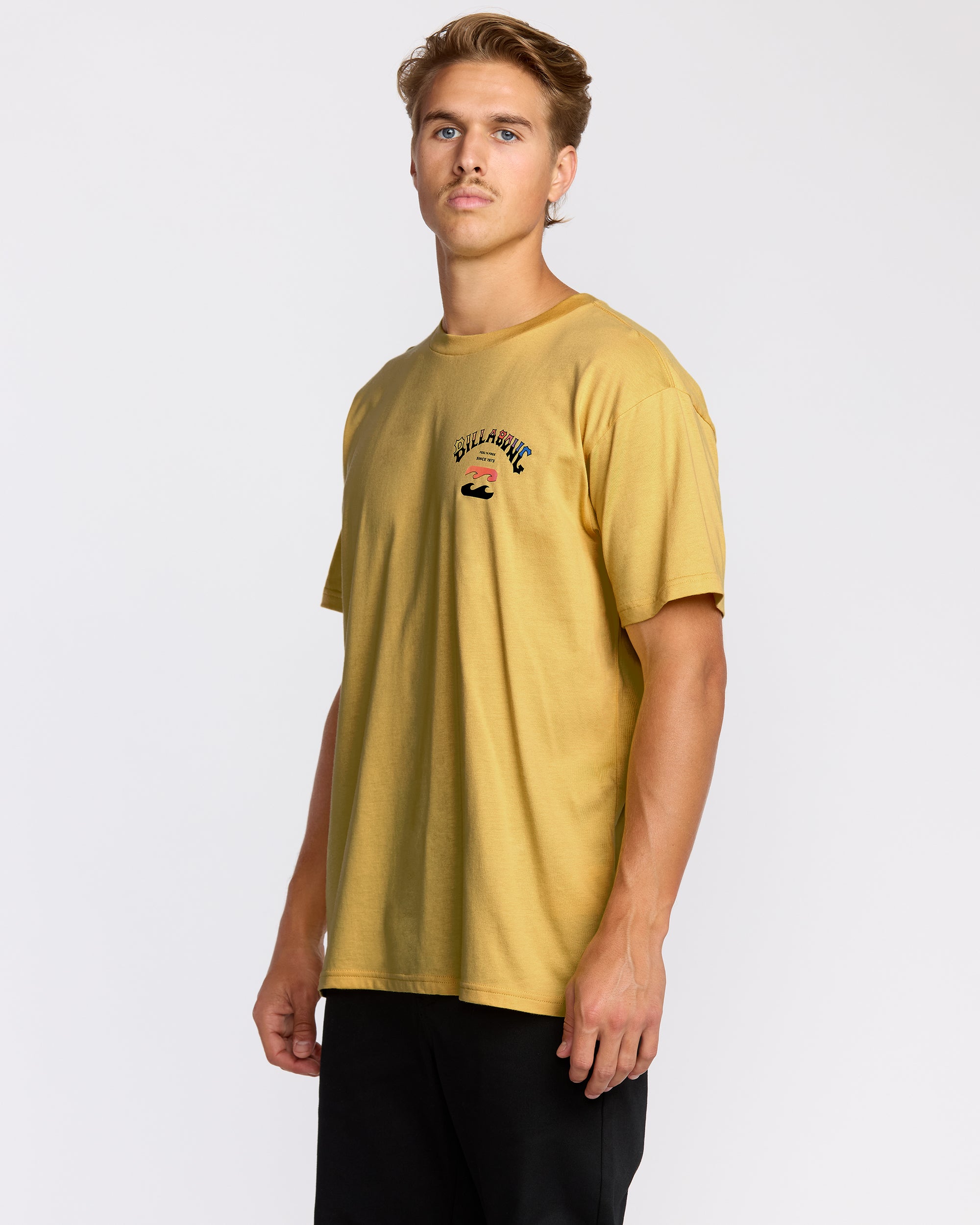 Arch Fade Premium Short Sleeve T-Shirt - Dust Yellow - Image 4