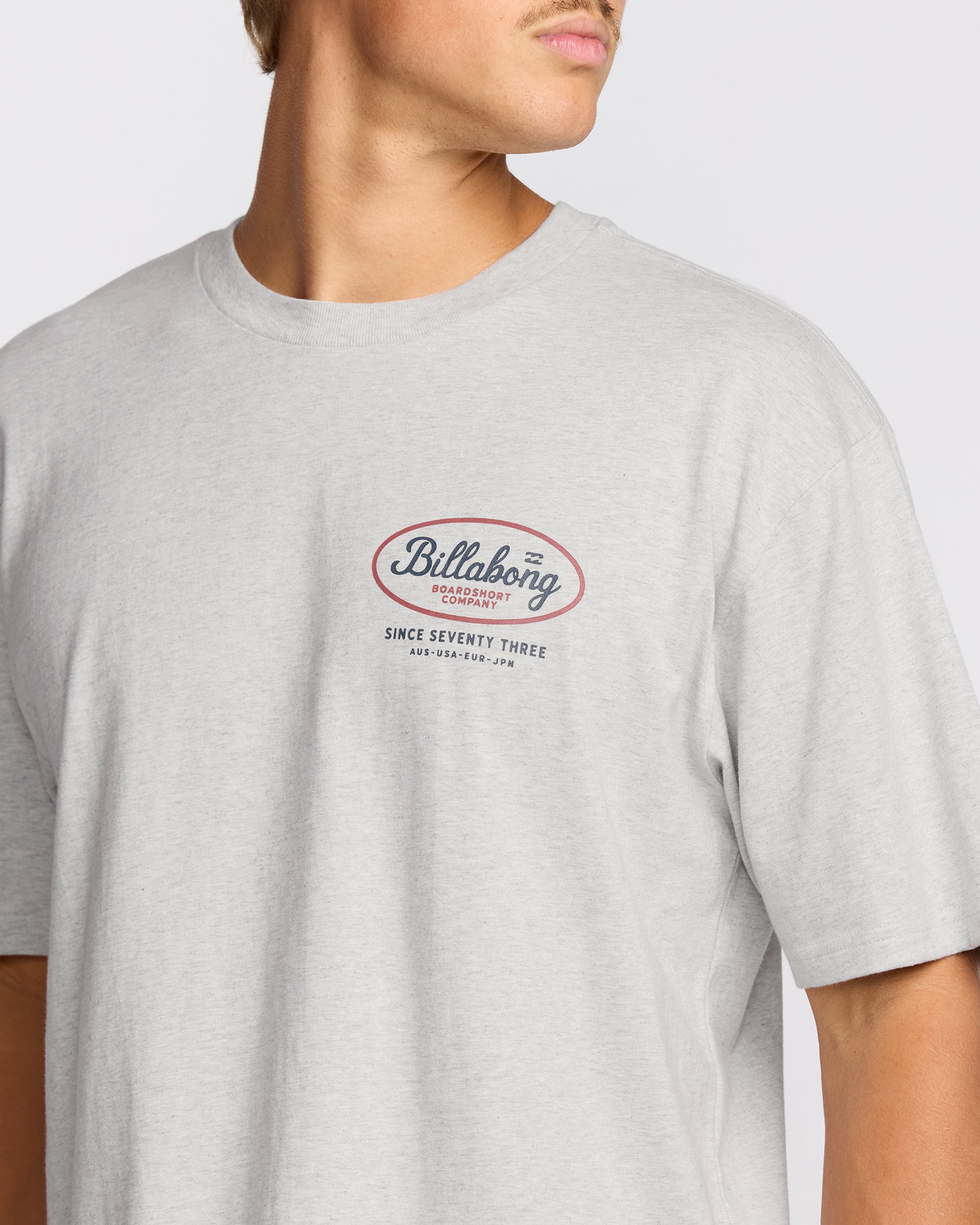 Walled Regular Short Sleeve T-Shirt - Lt Grey Htr - Image 5