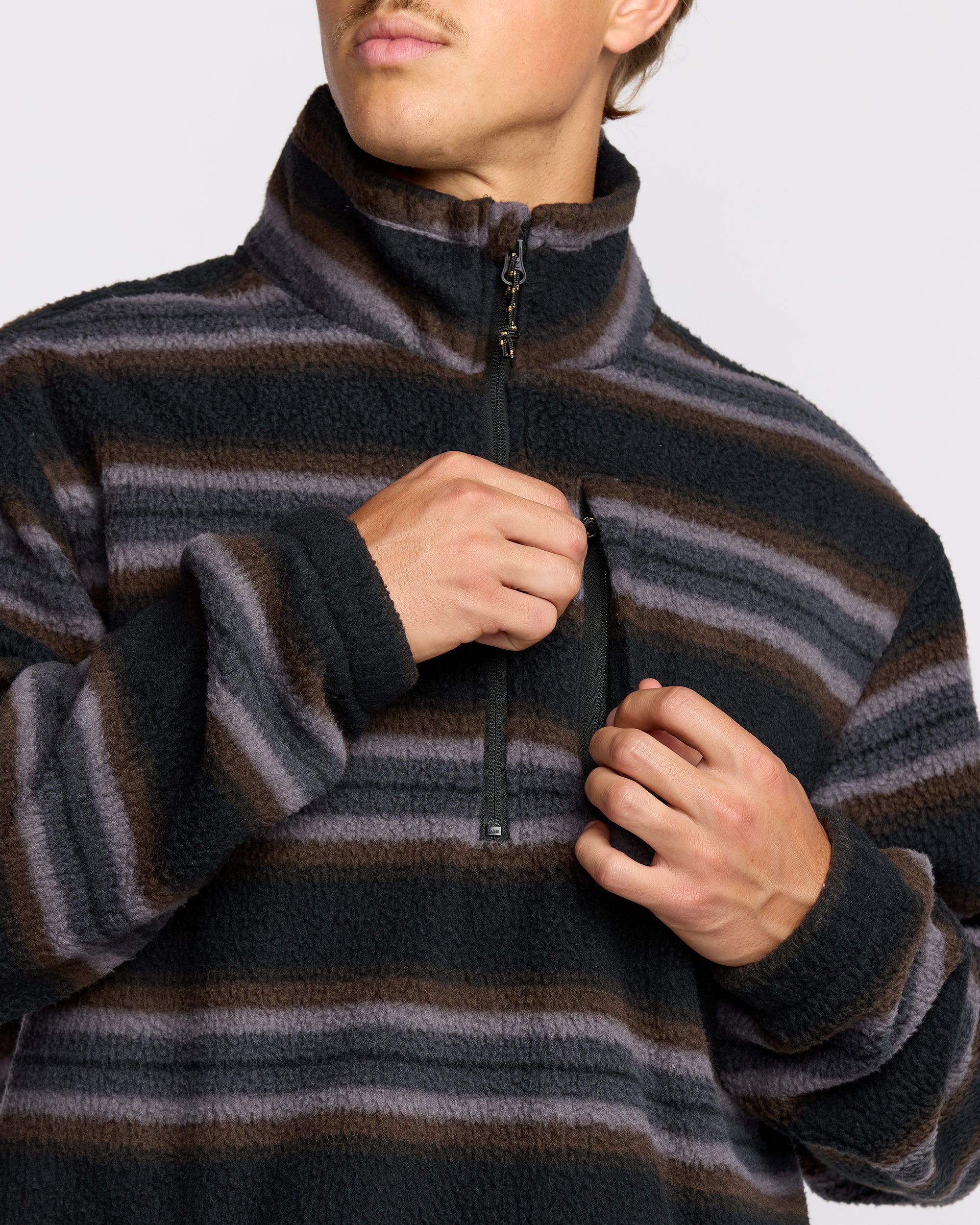 Boundary Mock Sweatshirt - Black - Image 5