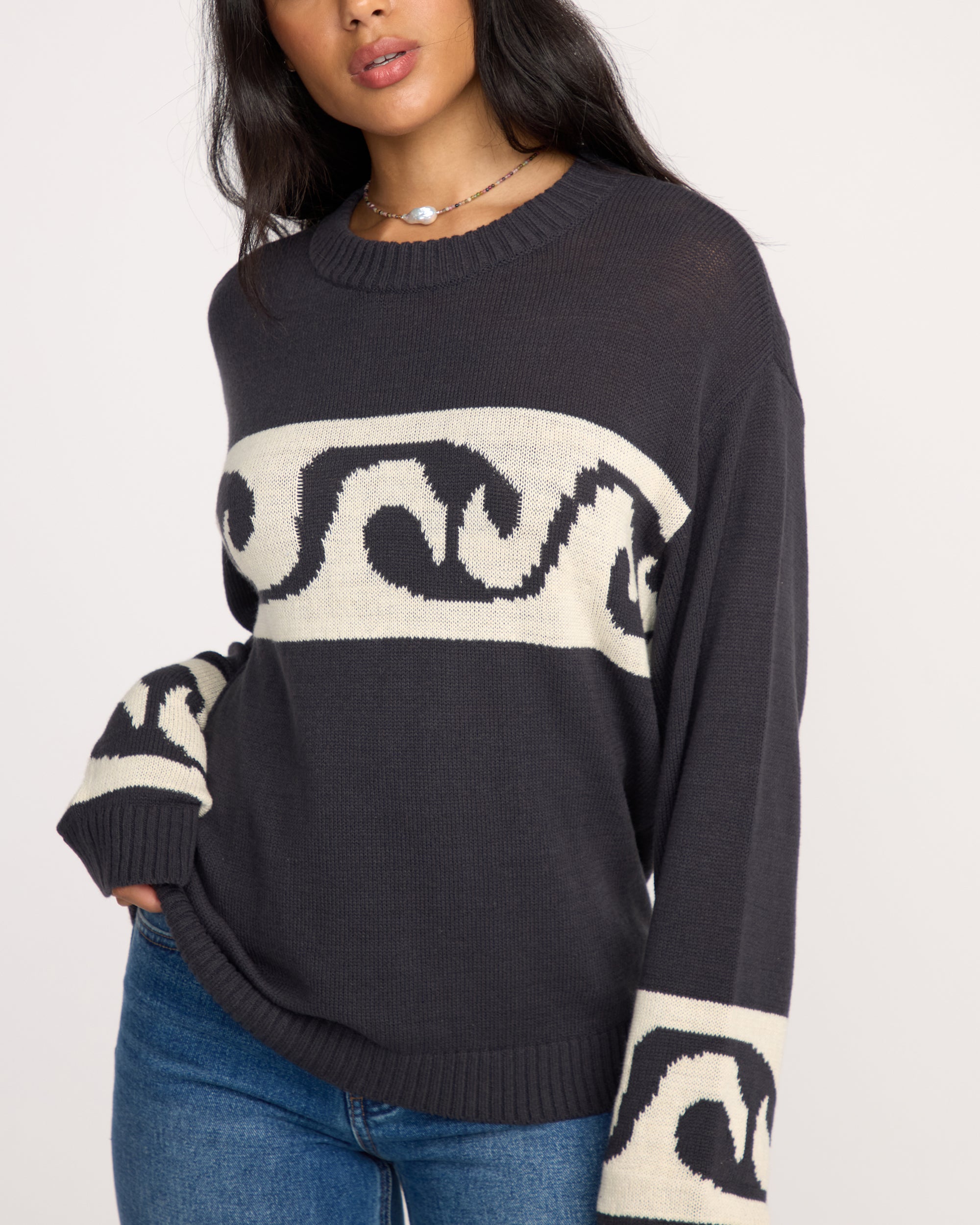 Wave Fade Sweater - Black Sands - Image 2