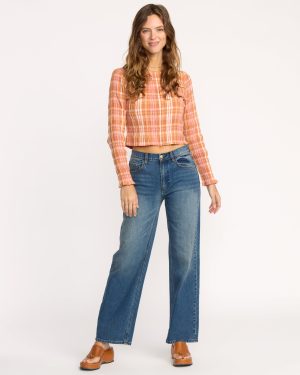 Shifter Straight Leg Pants - Dirty Vintage Blue