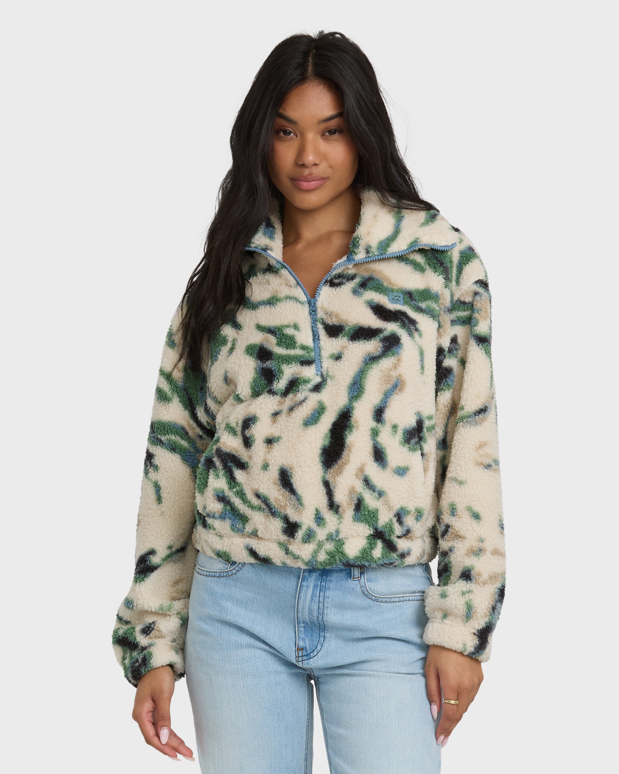 A/Div Barra Half Zip Sherpa Fleece - Whitecap