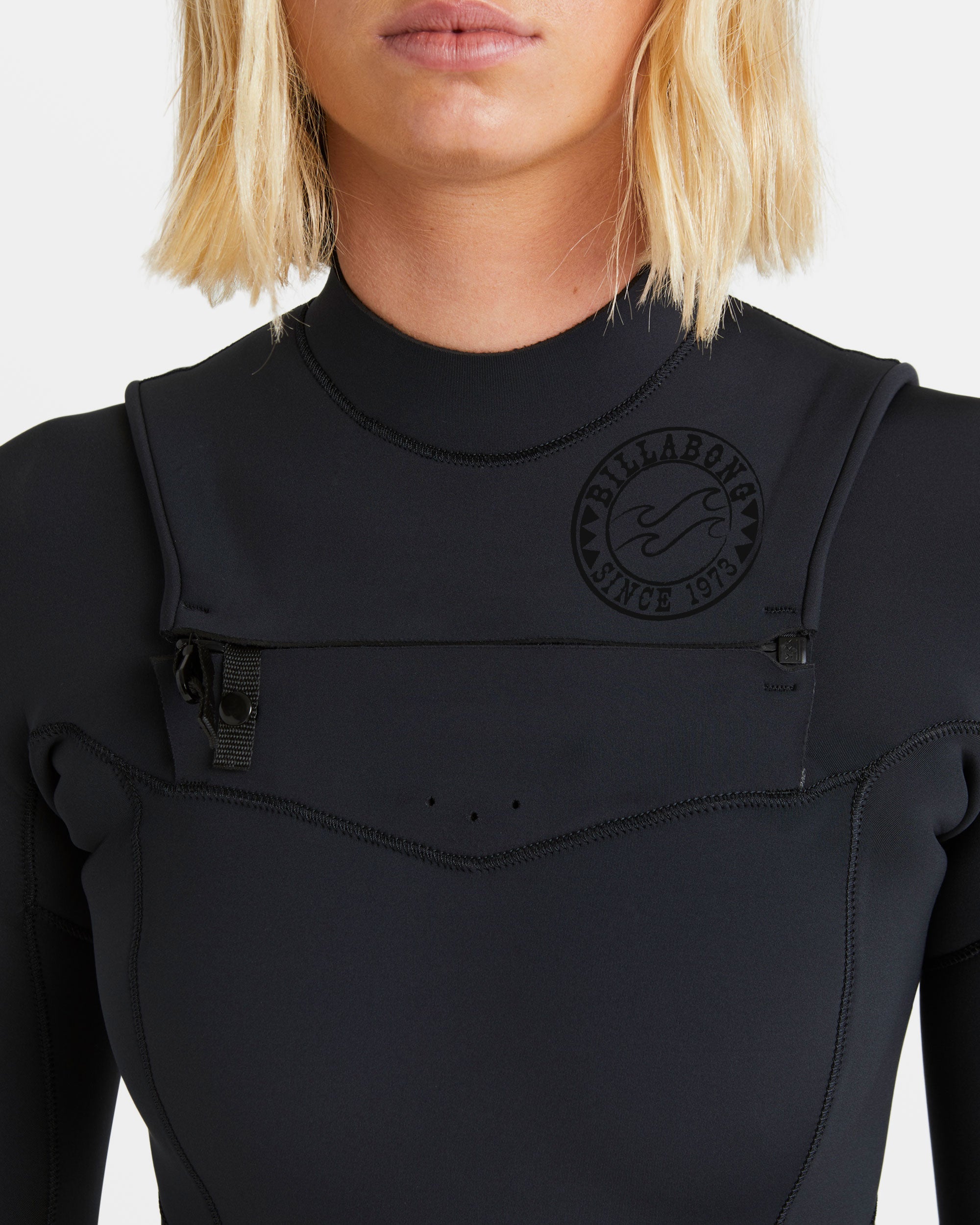 4/3mm Salty Dayz Natural Upcycler GBS Chest Zip Wetsuit - Black - Image 4