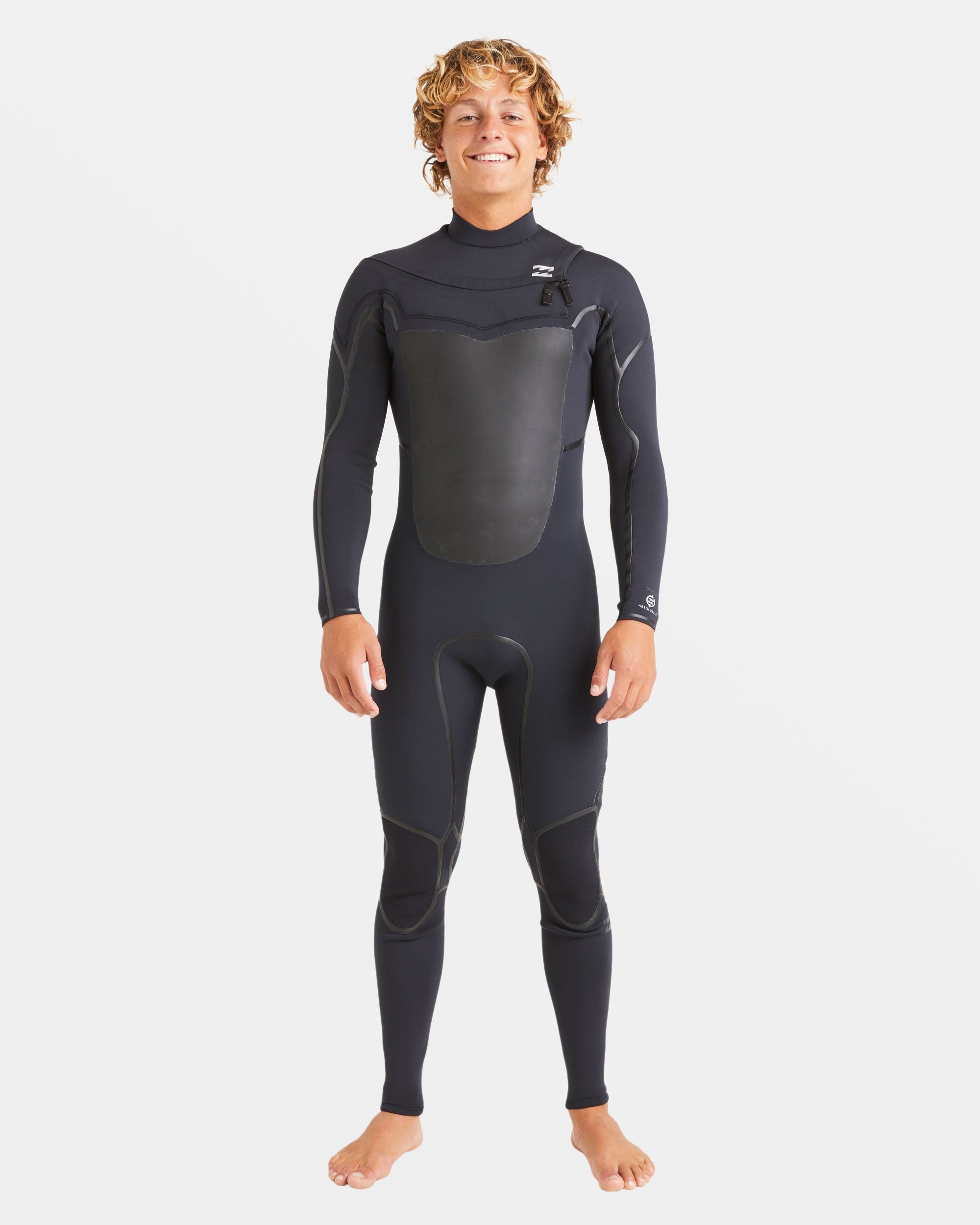 3/2mm Absolute Natural+ Upcycler Liquid Seal Chest Zip Wetsuit - Black - Image 7